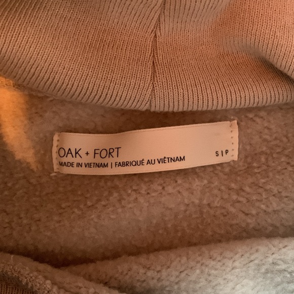 Oak + Fort cropped turtleneck oversized cream Small - Picture 6 of 11